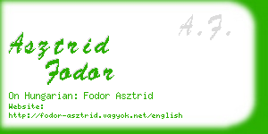 asztrid fodor business card